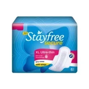 Stayfree Secure Xl Ultra Thin Sanitary Napkins 6's

