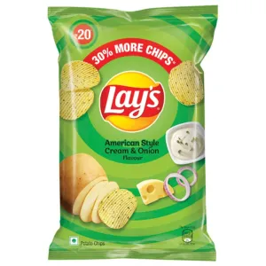 Lay's Potato Chips American Style Cream & Onion Flavour, 52g  