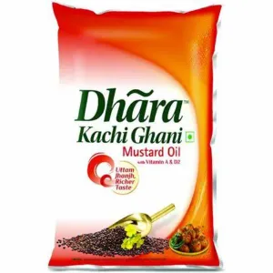Dhara Mustard Oil -Sorser Tel 1 liter
