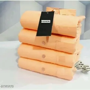 Attractive  Men Shirts Light Orange Combo Of 4