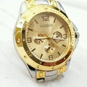 Stylish Men's Watch (Silver & Gold)