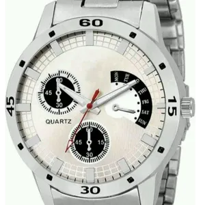 Stylish Men Watch (Silver Plated)