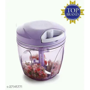 Plastic Handy Chopper XL With Whisker, 900 ml (Purple, 1Pcs)