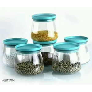 Trendy Plastic Jar Pack Of 6 