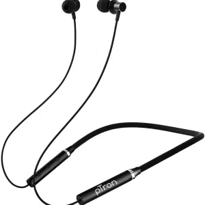 PTron Tangentbeat Bluetooth 5.0 Wireless Headphones with Deep Bass, Ergonomic Design, IPX4 Sweat/Waterproof Neckband, Magnetic Earbuds, Voice Assistant, Passive Noise Cancelation & Mic - (Black)

