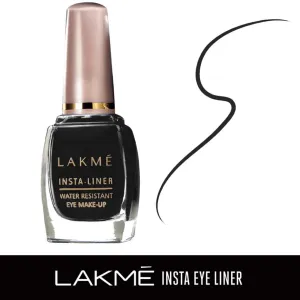 Lakmé Insta Eye Liner, Black, Water Resistant, Long-Lasting, 9 ml

