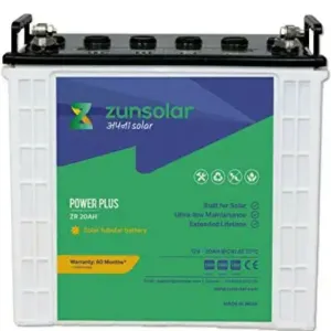 ZunSolar 20Ah 12 Volt Power Plus Series Solar Battery

