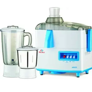 Bajaj Amaze 450 watts Juicer Mixer Grinder (White and Blue)

