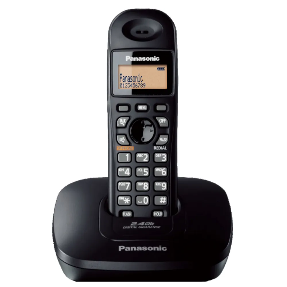 Panasonic Single Line 2.4 KX-TG3611SX Digital Cordless Phone (Black)