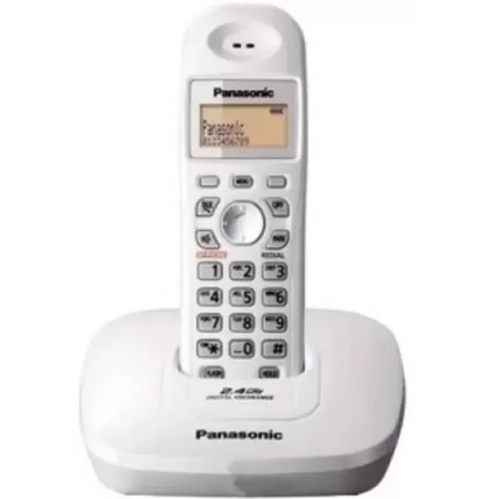 Panasonic Single Line 2.4 KX-TG3611SX Digital Cordless Phone (White)