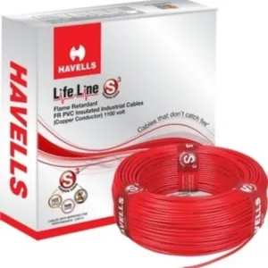Havells Life Line 0.50 Sq.mm (Length 90 m) FR PVC Insulated Cable Red WHFFDNRA1X50

