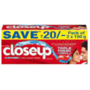 Closeup Everfresh+ Red Hot Gel Toothpaste 150 g (Pack of 2)