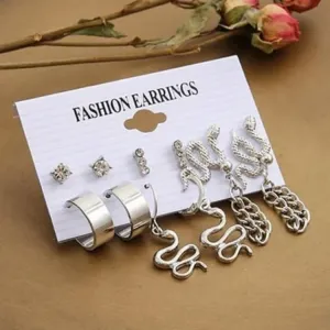 snake earring combo of 6