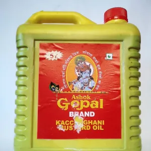 Ashok Gopal Kacchi Ghani Mustard Oil 5 Litre Jar

