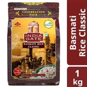 India Gate Basmati Rice/Basmati Akki - Classic, 1 kg Pouch