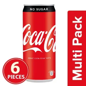 Coca-Cola Coke Zero Soft Drink - No Sugar, 6x300 ml (Multipack)