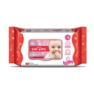 bigbasket Baby Skin Care Wipes - Cherry Blossom, 80 pcs