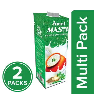Amul Masti Buttermilk - Spice, 2x1 L Multipack