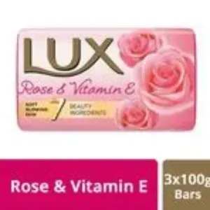 Lux Beauty Soap For Glowing Skin - Rose & Vitamin E, Mega, 100 g (Pack of 3)