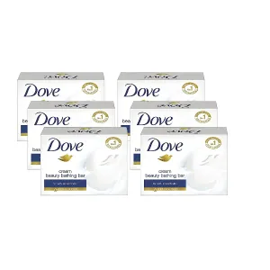 Dove Cream Beauty Bathing Soap Bar, 50gm - Pack of 6