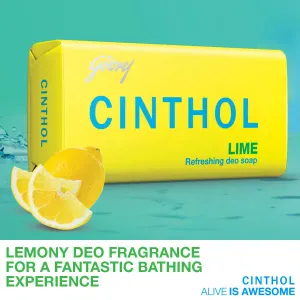 Cinthol Lime Bath Soap 100g (Pack of 4) + 100g FREE
