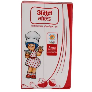Amul Gold Milk - Homogenised Standardised, 1L Carton