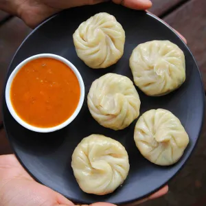 Veg Momos- Poorna Cafe 