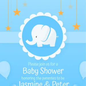 Baby shower/Namimg Ceremony Invitation Card A4 (C35) 