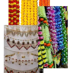 Artificial / Metal Flowers Decor (Toran & Ladi )