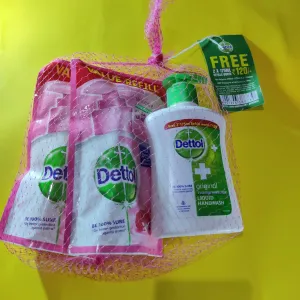 Dettol Handwash Pump Bottle 200 ML + 2×175ML Pouches Free  MRP 99/-