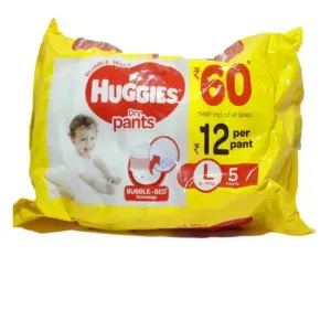 Huggies pants Large 5 pc MRP 60/-