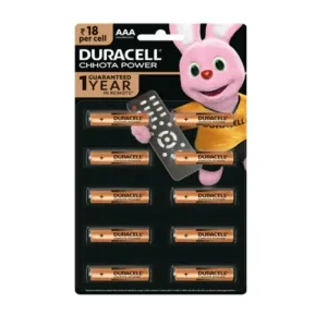 Duracell Chota Power AAA Remote size pack of 10 pc MRP 180/-