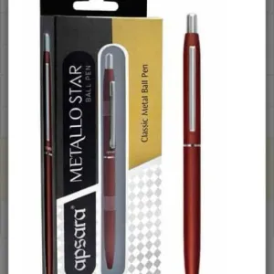 Apsara Metallo Star Ball pen (Blue) MRP 60/-
