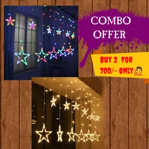 Star Lights Combo Of Golden & Multi .