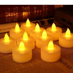 LED Tealights Smokeless Candles Battery Operated Pack of 12 PCS