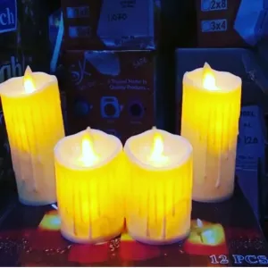 Tea Light Swinging Candles Pack Of 4 (2 Small 3inch + 2 Big 5 inch)