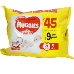 Huggies pants small 5 pc MRP 45/-
