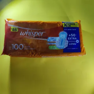 Whisper choice XL with wings 18 pads MRP 85/-