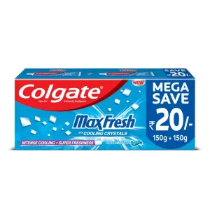Colagte Max Fresh Peppermint Blue Gel Toothpaste (150g+150g)