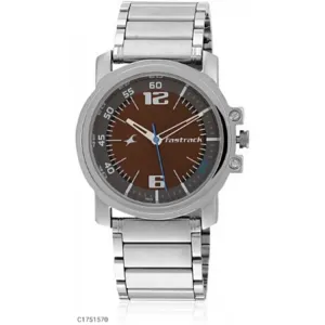 Fastrack Silver Dial Analog Watch for Guys - 3039SM05
