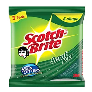 Scotch Brite Scrub Pad with Stain Cutters (3 Pieces)