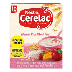 Cerelac Wheat Rice Mix Fruit 10-12m
