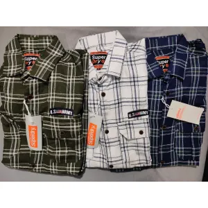 Double pocket checks shirt XL