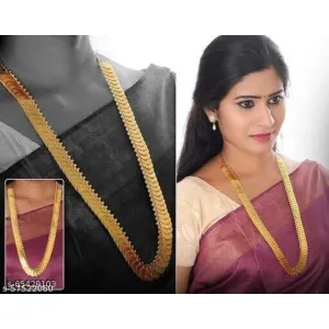 Bhumi09 Gold Plated Laxmi Mala With Coin For Women