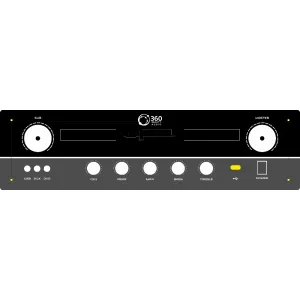 Control Panel 18x4.5in 1 USB ,VU METER,CUTTING..Include 2X40MM, 5X19MM, 3X10MM LASER KNOBS