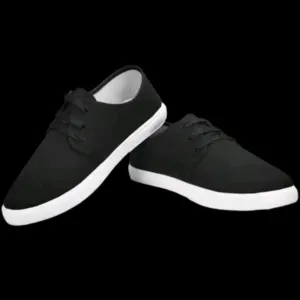 Black Printed Casual Shoes