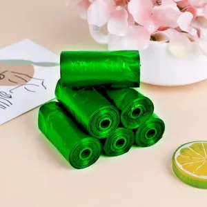 1585 BIO-DEGRADABLE ECO FRIENDLY GARBAGE/TRASH BAGS ROLLS (19" X 21") (GREEN) (PACK OF 30)