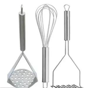 JISUN Stainless Steel Egg Whisk Potato Masher for Kitchen Tool Set