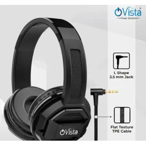 Ovista Over Ear Wired Headphones, Ergonomic Headset with Deep Bass