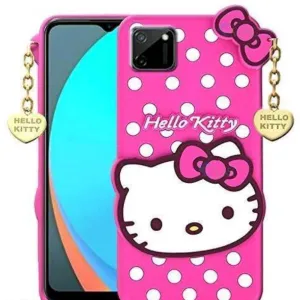 Shreycase Hello Kitty Back Cover for Poco C3 Soft silicon Case Cover for girls Phone